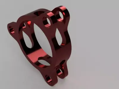 Support pipes Low-poly 3D model