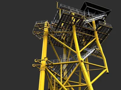 Lean to platform Free 3D model