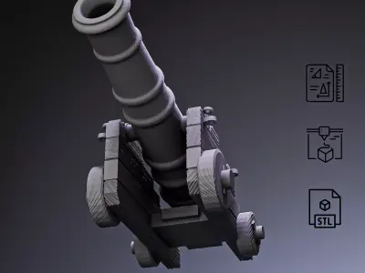 Pirate Cannon RoZ 3D print model