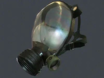 Gas Mask Low-poly 3D model shop