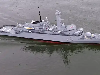 HMS Amazon Type 21 Frigate  radio controlled model 3D print model