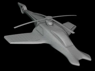 Sleek and Powerful 3D-Printable Helicopter Model 3D print model