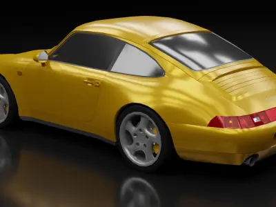 1993 Porsche 911 Carrera 993 Free low-poly 3D model