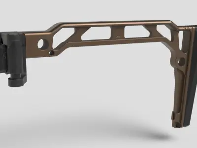 JMAC Customs SS-8RP Picatinny Stock and 1913 Folding Mech Low-poly 3D model