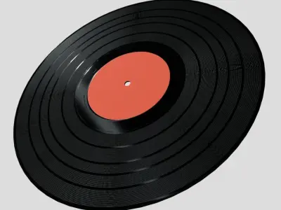 Vinyl Record Low-poly 3D model