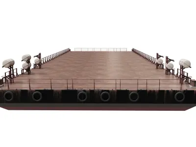 Barge Flat top  3D model