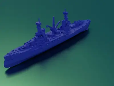 HMS Agincourt 1913 3D print model