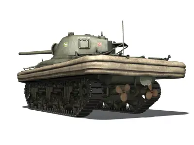 M4 Sherman MK III - Duplex Drive  3D model