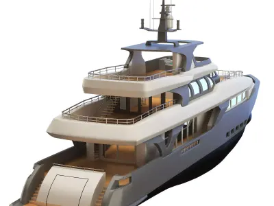 Super Yacht 3D Model 3D model