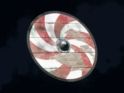 Viking Shield 2 - New and war-torn 3D Model Pack