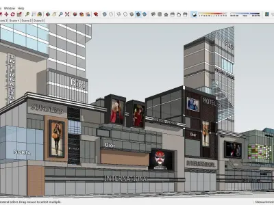Sketchup Commercial Complex 158 3D model