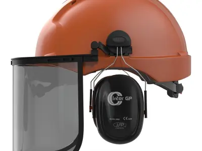 Safety Helmet 2 Orange 3D model