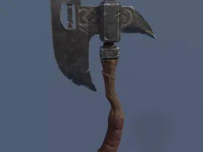 Low-poly axe Low-poly 3D model purchase
