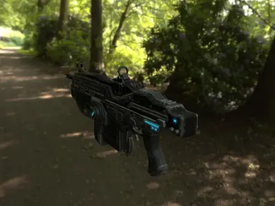 Weapbon Lancer Gun Low-poly 3D model