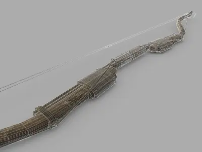 Recurve Bow Low-poly 3D model purchase