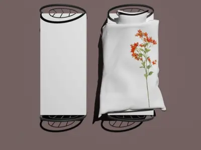 Metal frame bed Free 3D model