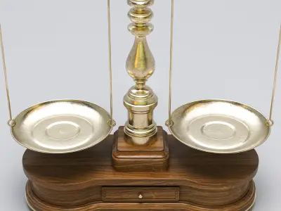Ornate Justice Scale 3D model