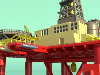 oilplatform for 3Dprint 3D print model