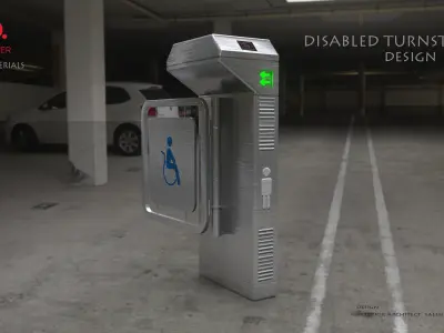 DISABLED  Turnstile 3D model  Low-poly 3D model