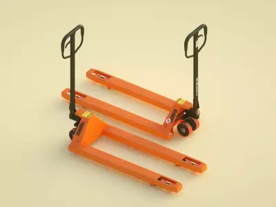 Trolley Forklift Manual hydraulic pallet truck Pallet 3D model