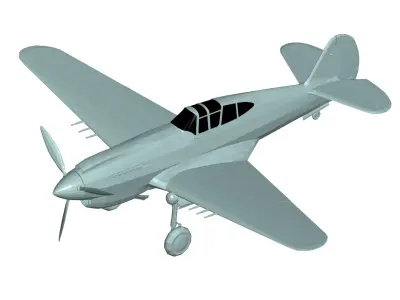 Curtiss P-40 Warhawk 3D model buy