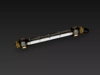 Industrial Sci-Fi Tube Light - Neon Lamp PBR Low Poly Game Ready Low-poly 3D model