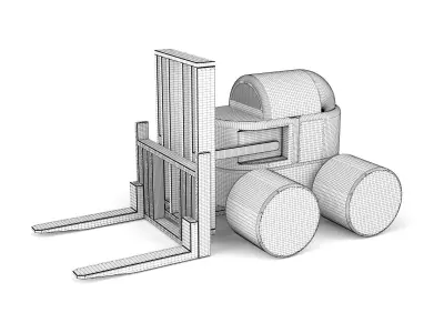 Plastic toy forklift 3D model
