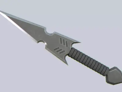 Kunai Low-poly 3D model 3