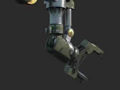 Future science fiction industrial robotic arm 3D model