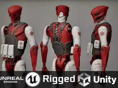 Robot 11 Low-poly 3D model