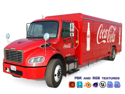 Freightliner M2 106 Beverage Truck Low-poly 3D model