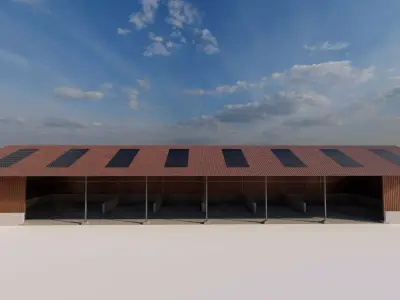 Warehouse-Warehouse Building 3D model 6
