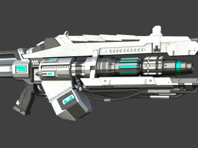 Sci-Fi Link Gun Low-poly 3D model