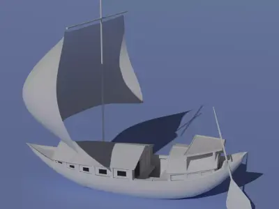 Paltai ancient houseboat of Bangladesh and India  Free low-poly 3D model
