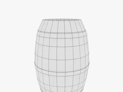 Wooden Barrel Free low-poly 3D model get