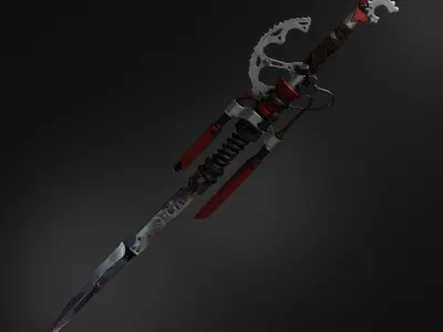 sci-fi sword 3D model