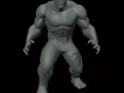 Hulk Multicolor Multi-Part Figure 3D print model