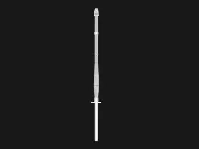 kendo wooden spear Low-poly 3D model