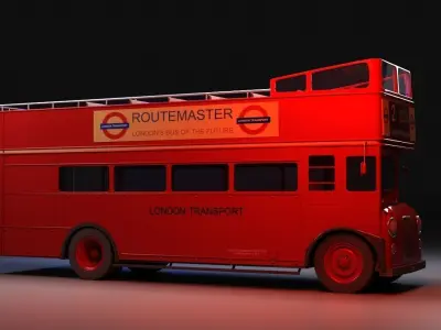 London Bus Open Top 3D model