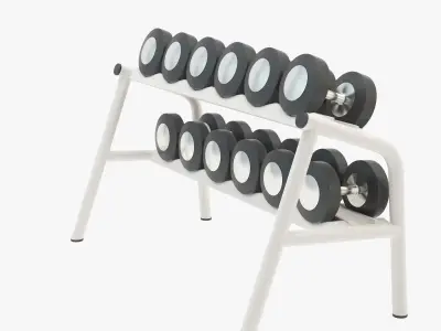 Dumbbells 3D model 2