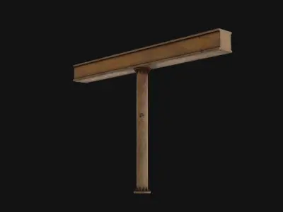 Industrial Ceiling Pillar Low-poly 3D model