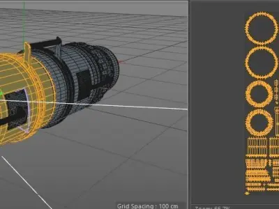 SciFi Generator Low-poly 3D model