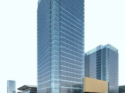 Station Building 3D model 7