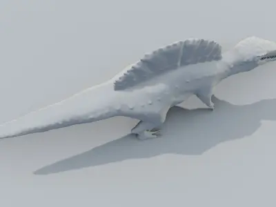 Spinosaurus dinosaur base mesh 3D model