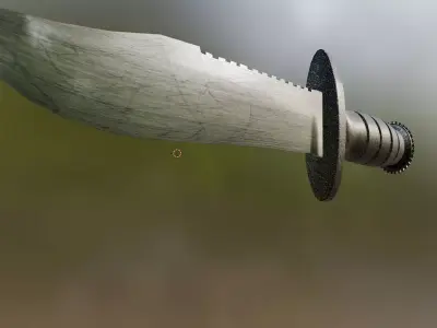 3D Combat Knife Model Low-poly 3D model
