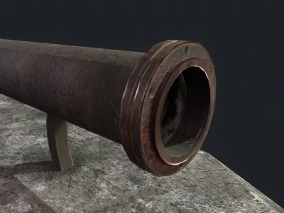 Binocular lowpoly Game  model  Low-poly 3D model