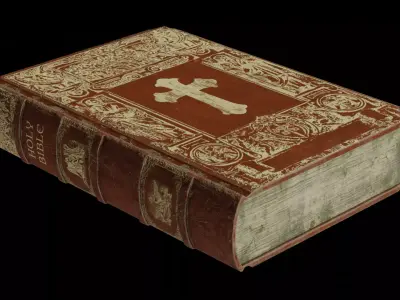 Old Holy Bible Book - Animated Low-poly 3D model