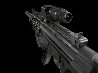 MP 5 GSG 16 Low-poly 3D model