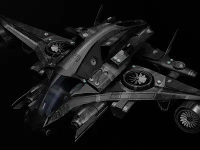 Sci-fi Aircraft  3D model