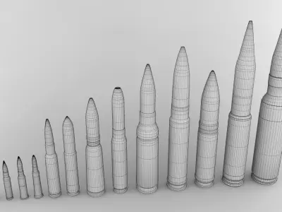 Bullets 3D Models Low-poly 3D model